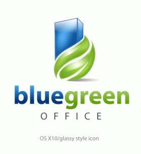 Logo Design entry 43412 submitted by darksoul to the Logo Design for www.bluegreenoffice.com run by irishserra