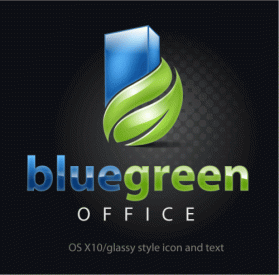 Logo Design entry 43414 submitted by darksoul to the Logo Design for www.bluegreenoffice.com run by irishserra