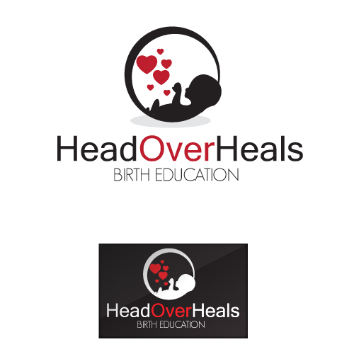 Logo Design entry 46150 submitted by djb28 to the Logo Design for Head Over Heels Birth Education LLC run by Scarlett