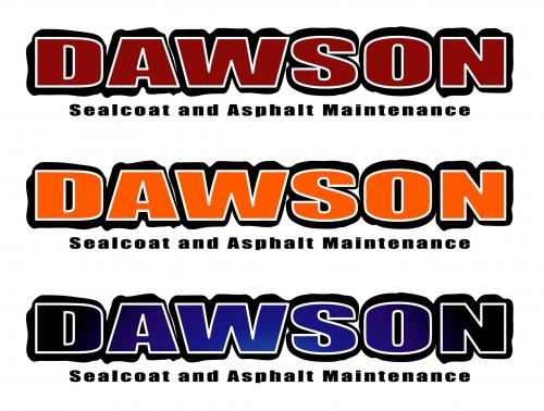 Logo Design entry 16832 submitted by noitcefrep to the Logo Design for Dawson Sealcoat & Asphalt Maintenance run by dianeedawson