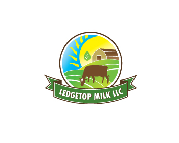 Logo Design entry 594513 submitted by rekakawan to the Logo Design for Ledgetop Milk LLC run by 19angus