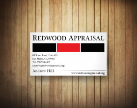 Business Card & Stationery Design entry 602065 submitted by glowerz23 to the Business Card & Stationery Design for Redwood Appraisal run by firstpage
