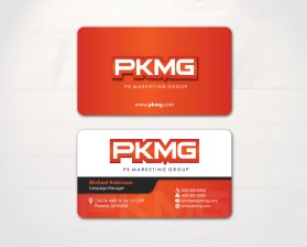 Business Card & Stationery Design entry 620143 submitted by TCMdesign to the Business Card & Stationery Design for PK Marketing Group run by pkmg