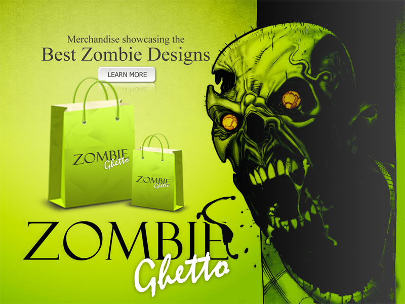 Banner Ad Design entry 636545 submitted by sikka2010 to the Banner Ad Design for www.zombieghetto.com run by CustomizeMyMinifig