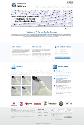 Web Design entry 653405 submitted by wirepaper to the Web Design for Preferred Quality Chemicals, LLC run by Mike4043