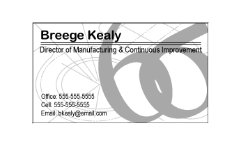 Business Card & Stationery Design entry 656867 submitted by enviedesigns to the Business Card & Stationery Design for Manufacturing Engineering continuous improvement  run by BK