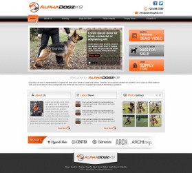 Web Design entry 680545 submitted by nerdcreatives to the Web Design for Alpha Dogs K9 LLC run by alphadogz