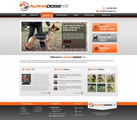 Web Design entry 680559 submitted by nerdcreatives to the Web Design for Alpha Dogs K9 LLC run by alphadogz