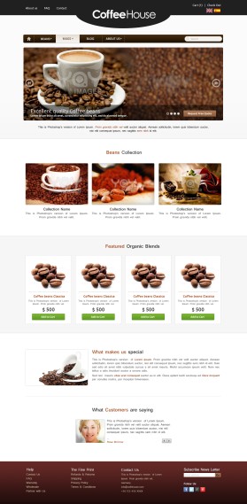 Web Design entry 684474 submitted by wirepaper to the Web Design for Coffee House run by tritta65