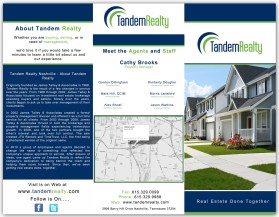 Brochure Design Entry 684520 submitted by aamirnikkiaadil to the contest for Tandem Realty / www.TandemRealty.com run by TRNMB