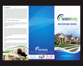 Brochure Design entry 684550 submitted by si9nzation to the Brochure Design for Tandem Realty / www.TandemRealty.com run by TRNMB