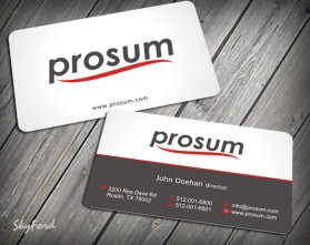 Business Card & Stationery Design entry 690033 submitted by aamirnikkiaadil to the Business Card & Stationery Design for Prosum LLC run by Prosum LLC