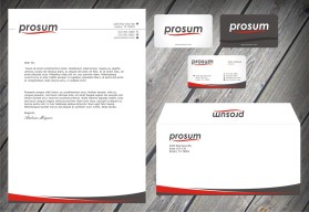 Business Card & Stationery Design entry 690035 submitted by aamirnikkiaadil to the Business Card & Stationery Design for Prosum LLC run by Prosum LLC