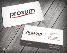 Business Card & Stationery Design entry 690049 submitted by aamirnikkiaadil to the Business Card & Stationery Design for Prosum LLC run by Prosum LLC