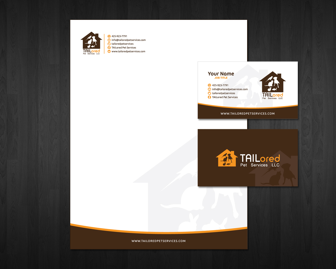 Business Card & Stationery Design entry 696339 submitted by DSD-Pro to the Business Card & Stationery Design for www.tailoredpetservices.com run by TAILored_Pet_Services