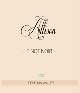 Logo Design entry 707157 submitted by DORIANA999 to the Logo Design for Allison, Pinot Noir, Sonoma Valley 2012 run by jimclopton