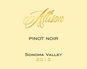 Logo Design entry 707112 submitted by jmark to the Logo Design for Allison, Pinot Noir, Sonoma Valley 2012 run by jimclopton