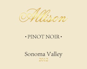 Logo Design entry 707135 submitted by DORIANA999 to the Logo Design for Allison, Pinot Noir, Sonoma Valley 2012 run by jimclopton