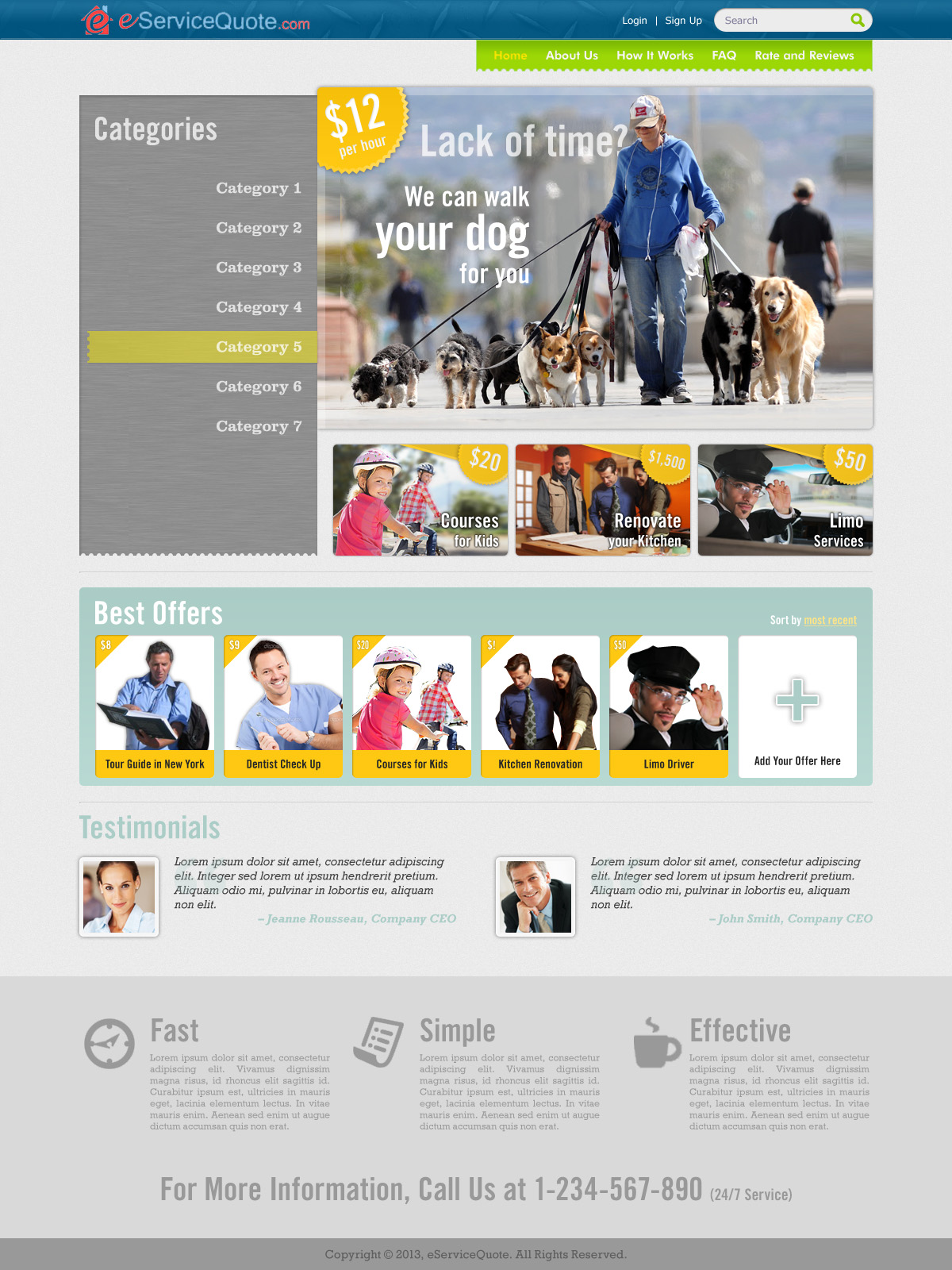 Web Design entry 707218 submitted by KaRaKteR to the Web Design for eServiceQuote run by spichael