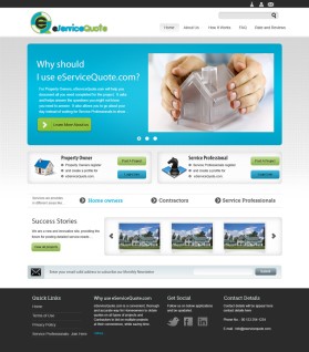 Web Design entry 707237 submitted by wirepaper to the Web Design for eServiceQuote run by spichael