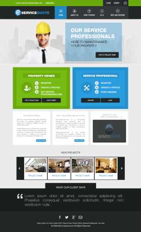 Web Design entry 707249 submitted by motiffmedia to the Web Design for eServiceQuote run by spichael