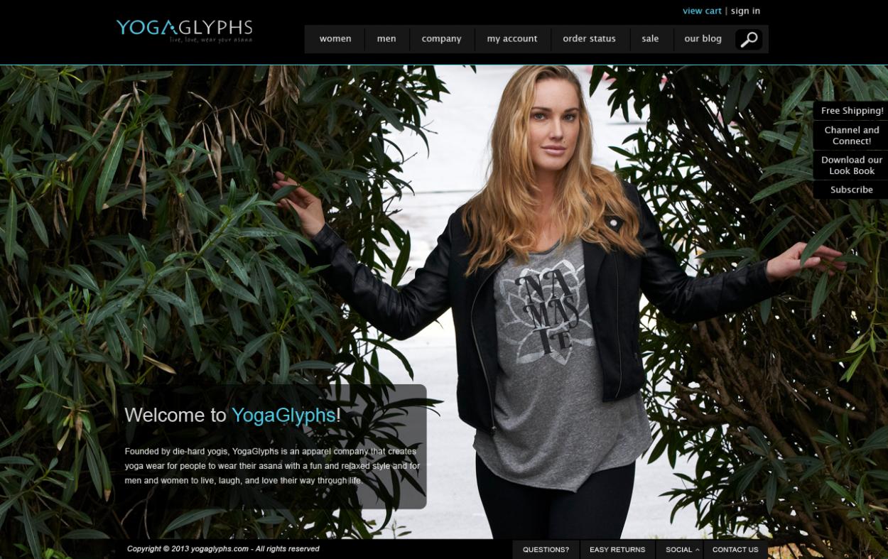 Web Design entry 719955 submitted by adyyy to the Web Design for YogaGlyphs run by loewen13