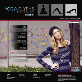 Web Design entry 719963 submitted by penta to the Web Design for YogaGlyphs run by loewen13