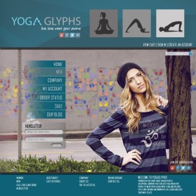Web Design entry 719966 submitted by PgdalianD to the Web Design for YogaGlyphs run by loewen13