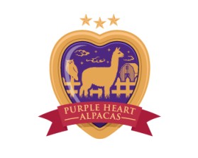 Logo Design entry 727175 submitted by slickrick to the Logo Design for Purple Heart Alpacas run by PacaTan