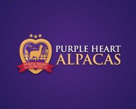 Logo Design entry 727181 submitted by slickrick to the Logo Design for Purple Heart Alpacas run by PacaTan