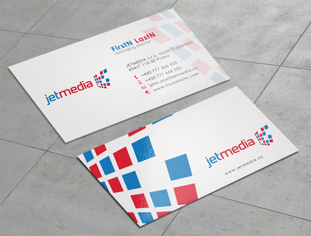 Business Card & Stationery Design entry 734779 submitted by aamirnikkiaadil to the Business Card & Stationery Design for JETMEDIA run by jetmedia