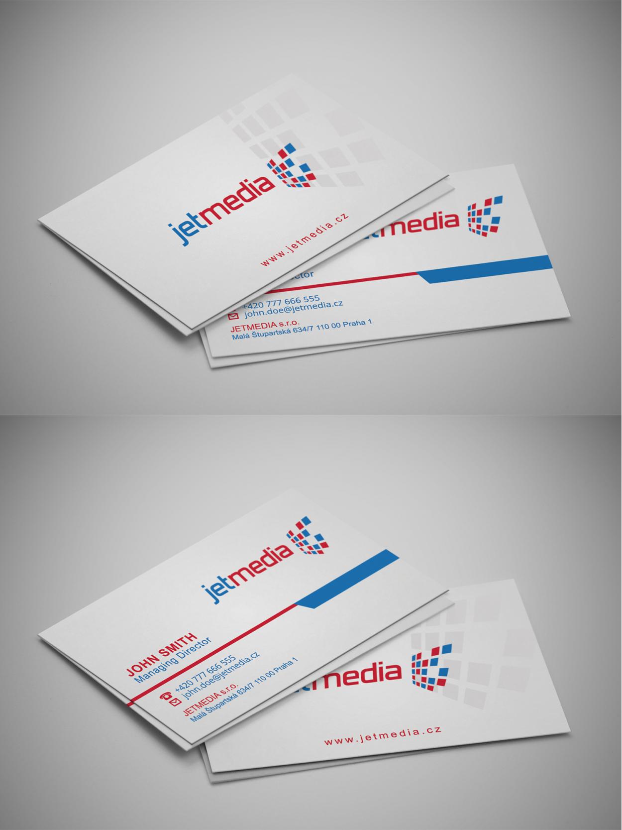 Business Card & Stationery Design entry 734802 submitted by designer_stong to the Business Card & Stationery Design for JETMEDIA run by jetmedia