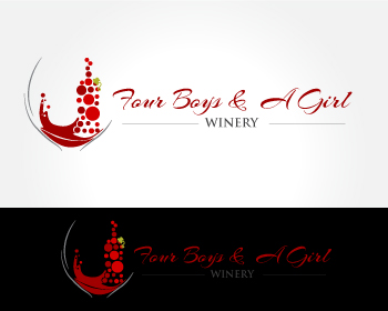 Logo Design entry 769167 submitted by lisle to the Logo Design for Four boys and a girl winery run by aguillette