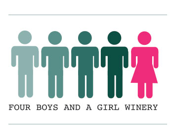 Logo Design entry 769174 submitted by not2shabby to the Logo Design for Four boys and a girl winery run by aguillette