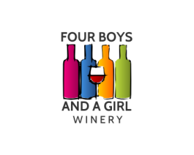 Logo Design entry 769219 submitted by home_maker2013 to the Logo Design for Four boys and a girl winery run by aguillette