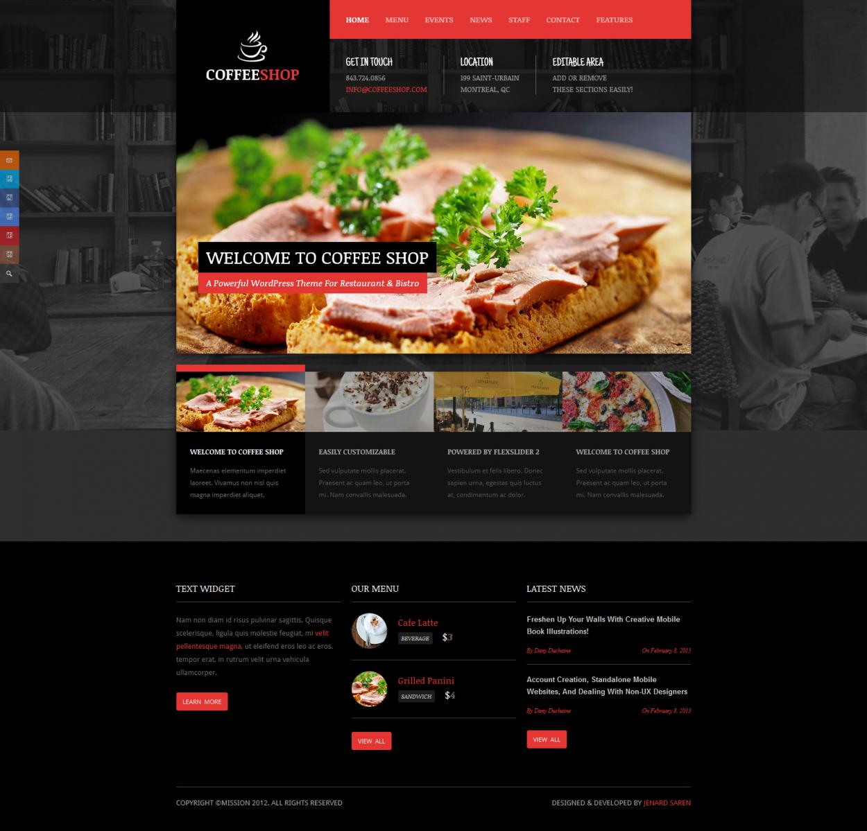 Web Design entry 775114 submitted by jenardsaren to the Web Design for Coffe House run by tritta65