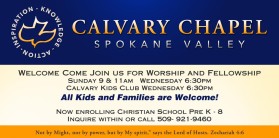 Banner Ad Design entry 779233 submitted by cmyk to the Banner Ad Design for www.calvaryspokanevalley.org run by SIC2013