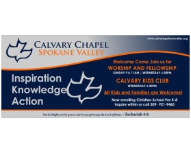 Banner Ad Design entry 779235 submitted by inratus to the Banner Ad Design for www.calvaryspokanevalley.org run by SIC2013