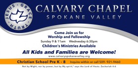 Banner Ad Design entry 779343 submitted by airish.designs to the Banner Ad Design for www.calvaryspokanevalley.org run by SIC2013