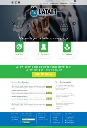 Web Design entry 816075 submitted by pixela to the Web Design for LATAM Management Recruitment run by cmcons