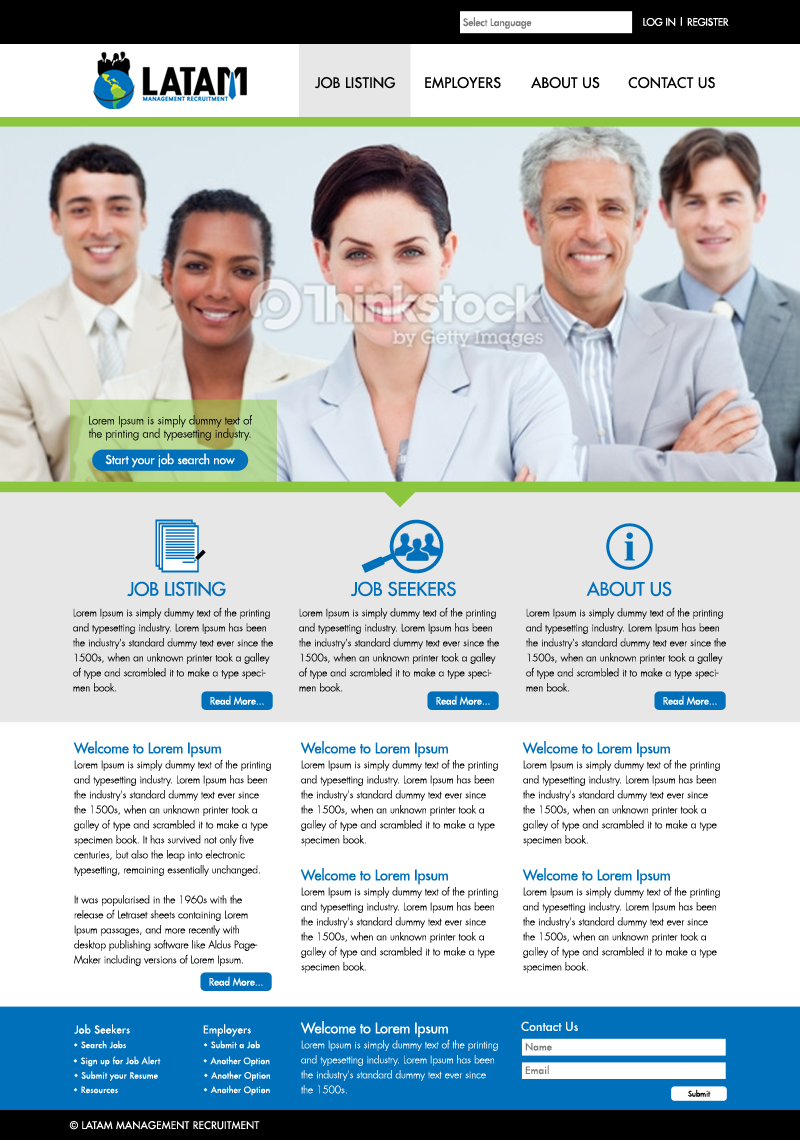 Web Design entry 816092 submitted by Mert to the Web Design for LATAM Management Recruitment run by cmcons