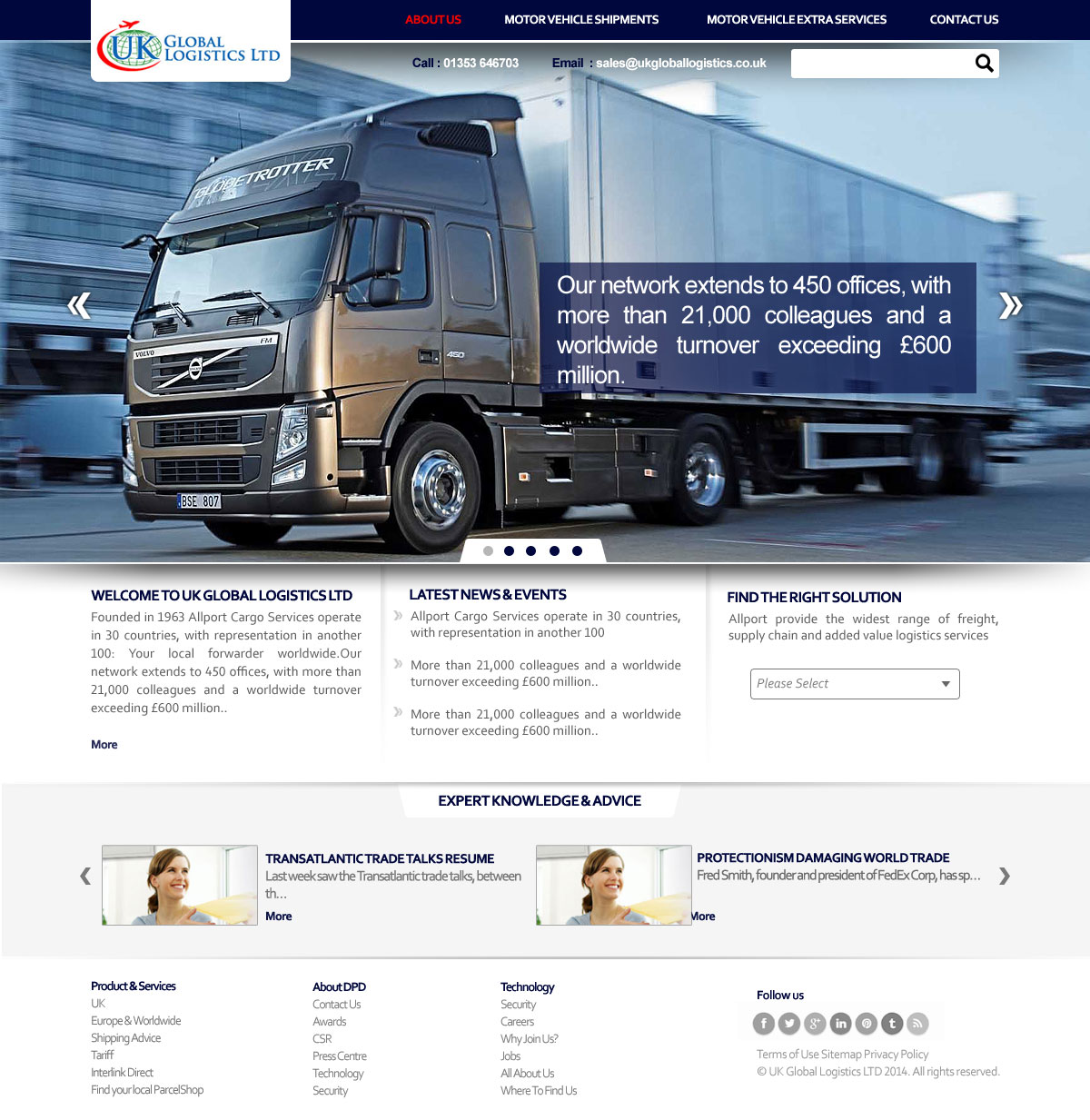 Web Design entry 876525 submitted by webwinner to the Web Design for UK GLOBAL LOGISTICS LTD run by ukglobal