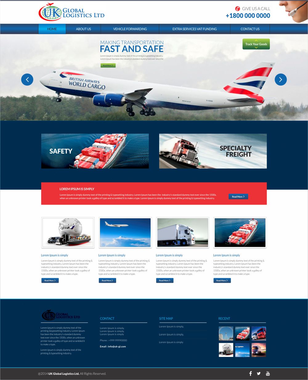 Web Design entry 876540 submitted by lurth to the Web Design for UK GLOBAL LOGISTICS LTD run by ukglobal