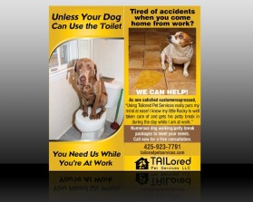 Brochure Design entry 894329 submitted by grafikroots to the Brochure Design for TAILored Pet Services run by TAILored_Pet_Services