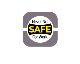 Logo Design entry 905986 submitted by LagraphixDesigns to the Logo Design for Never Not Safe For Work run by bsloan