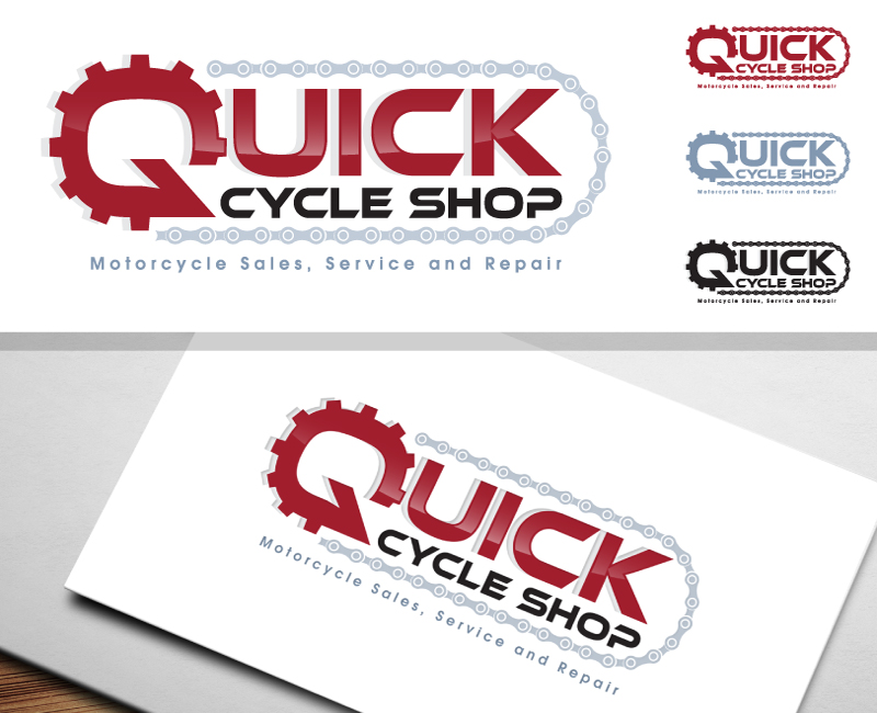 Logo Design entry 959781 submitted by FactoryMinion to the Logo Design for QUICKCYCLESHOP.com run by planethdtv