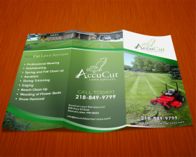 Brochure Design entry 978724 submitted by lurth to the Brochure Design for AccuCut Lawn Services run by AccuCut