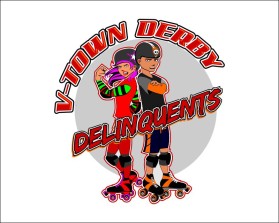 Logo Design entry 990501 submitted by Salman to the Logo Design for V Town Derby Delinquents run by sempaidavid