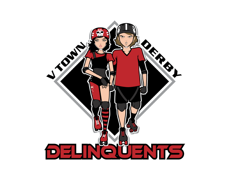 Logo Design entry 990496 submitted by runeking500 to the Logo Design for V Town Derby Delinquents run by sempaidavid