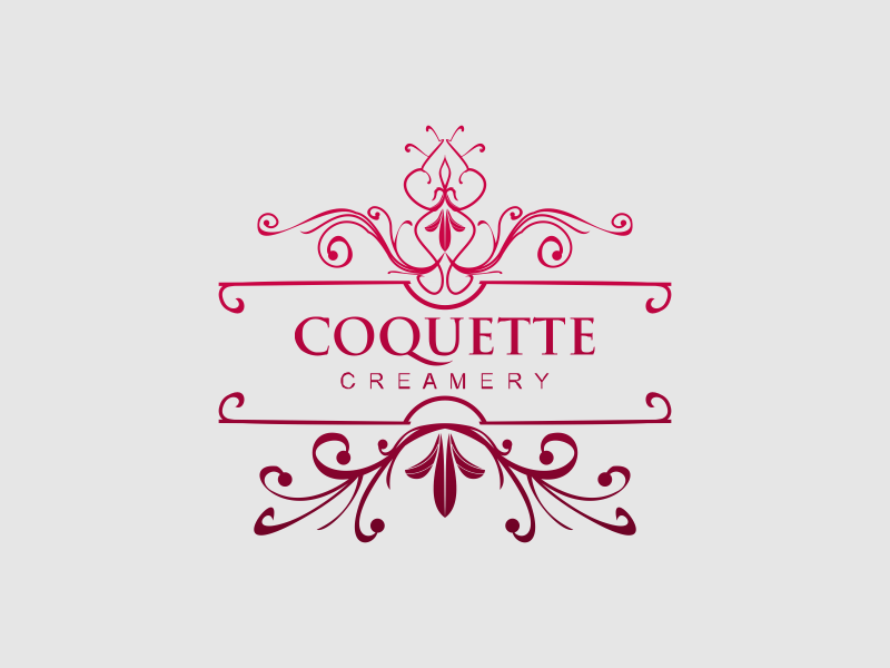 Logo Design entry 997330 submitted by Salman to the Logo Design for Coquette Creamery run by tvoget